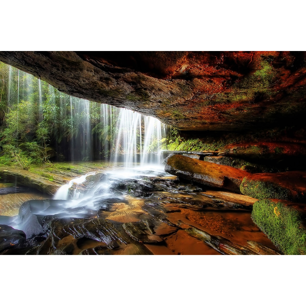 Tableau nature chute d'eau Tableau plexiglas