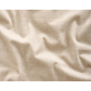 Housse en velours pour canapé déhoussable Jake d'angle droit 5 places - Beige