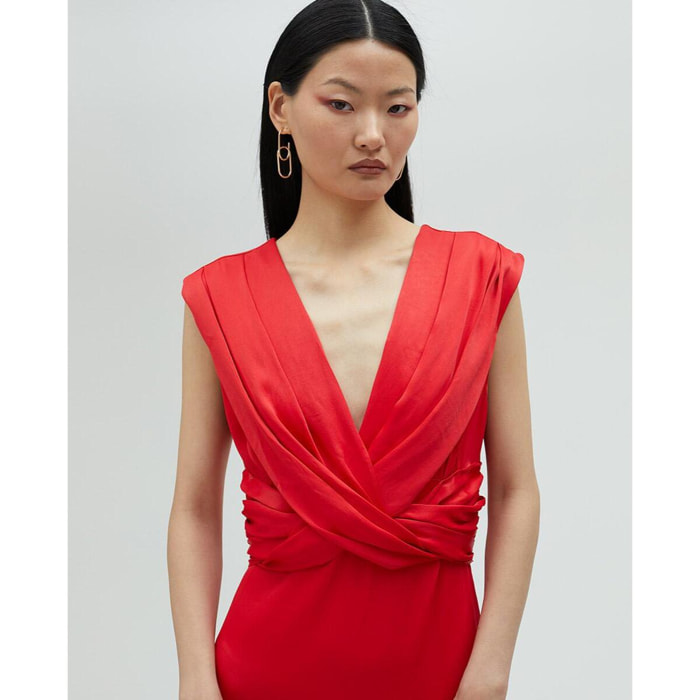 Vestito lungo dettaglio incrociato