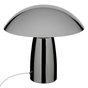 Lampe champignon secteur Omia argent H34cm