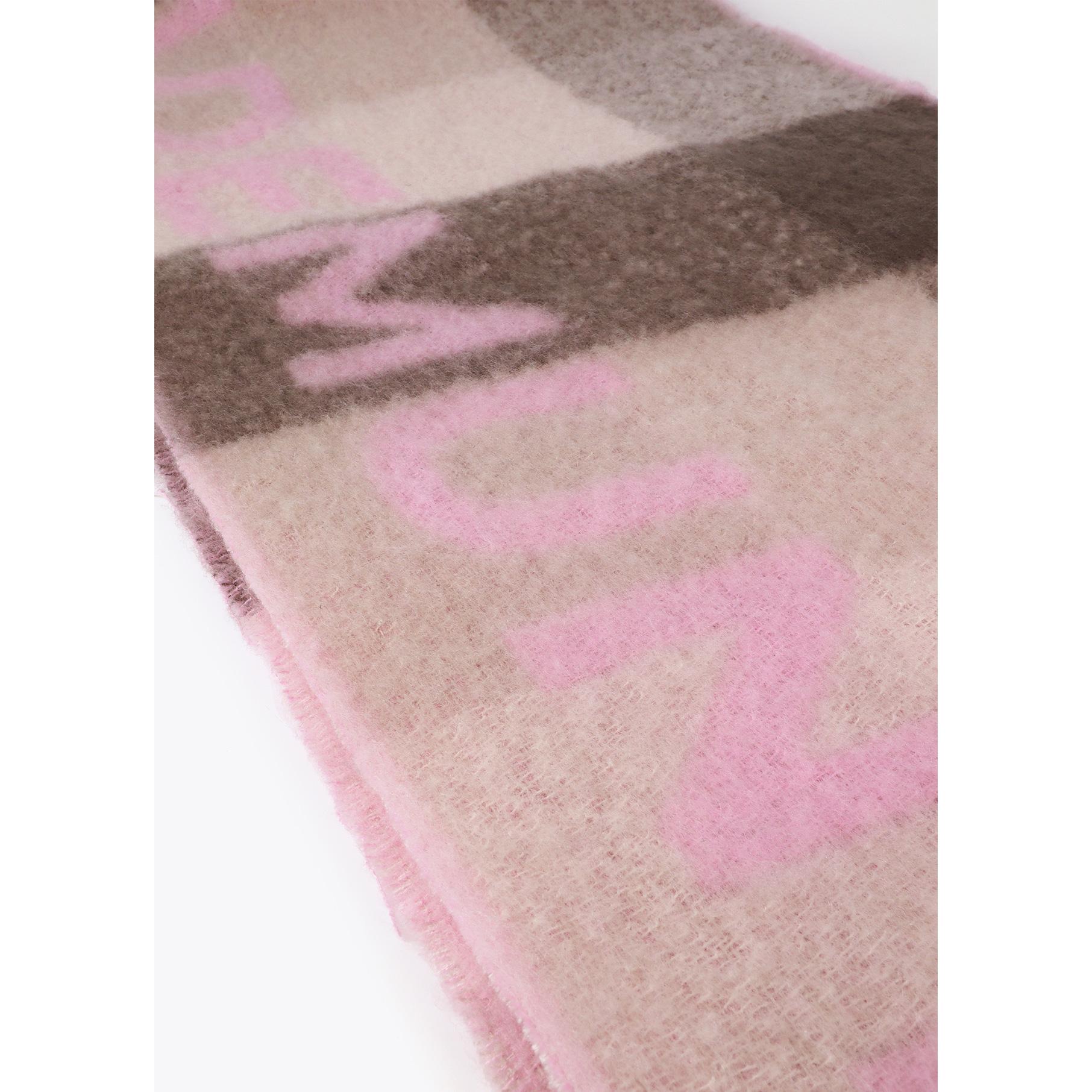 Sciarpa a Quadri con Grande Logo