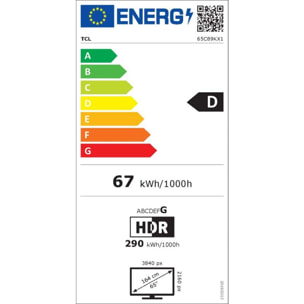 TV Mini Led TCL 65C89K 2025-65 pouces (164cm)