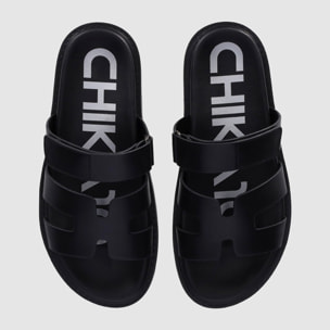 Sandalias - Negro - Tacón: Bajo