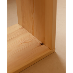 Estanteria de madera maciza en tono natural Alto: 38 Largo: 40 Ancho: 20