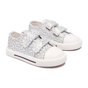 Zapatillas Bajas de Bebés Glitter Plata