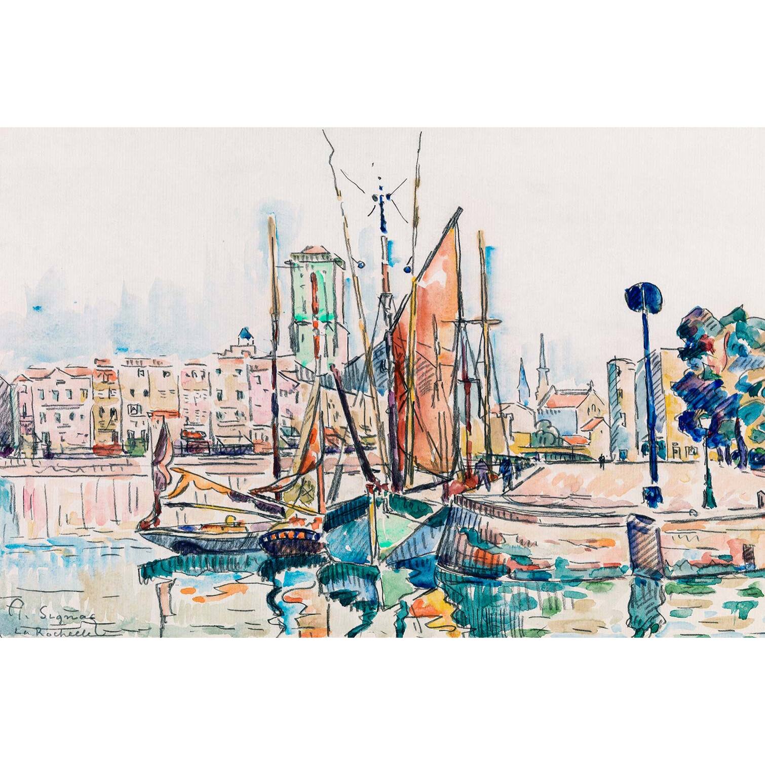 Tableau la rochelle de paul signac  Toile imprimée