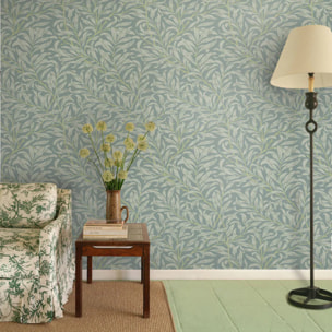 Carta da parati botanica verde salvia