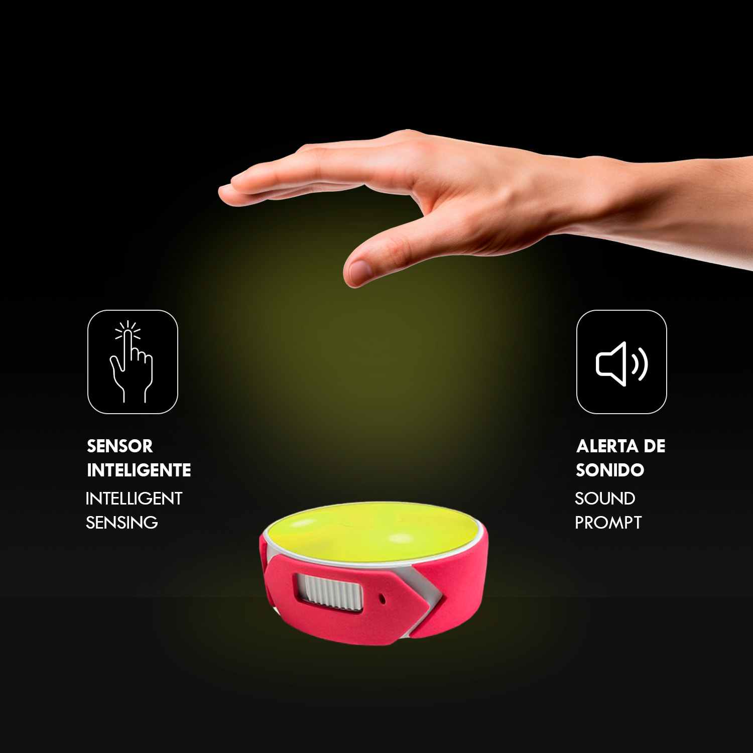 Set de 4 luces de entrenamiento de reacción con mando a distancia y 4 modos de juego. Ideales para mejorar reflejos y coordinación, con fijación magnética.