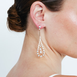 Pendientes Nyex acabado oro rosa 18k