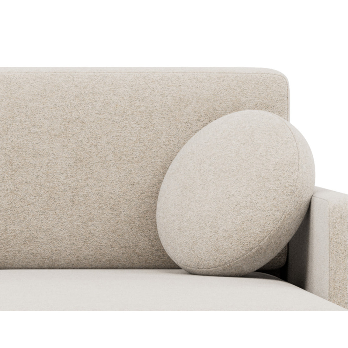 Calypso - canapé d'angle réversible 4 places convertible avec coffre en tissu - Beige