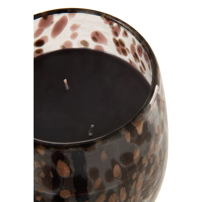 J-Line bougie parfumée Mia - noir/mix - verre - large - 120H