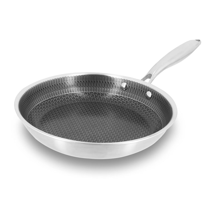 Poêle 20cm revêtu en acier inoxydable - tous feux TRINOX