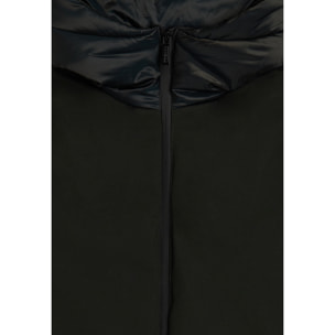 Piumino donna lunghezza media con inserti lucidi e opachi