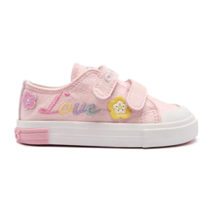 Zapatillas Bajas de Bebés Glitter Flores