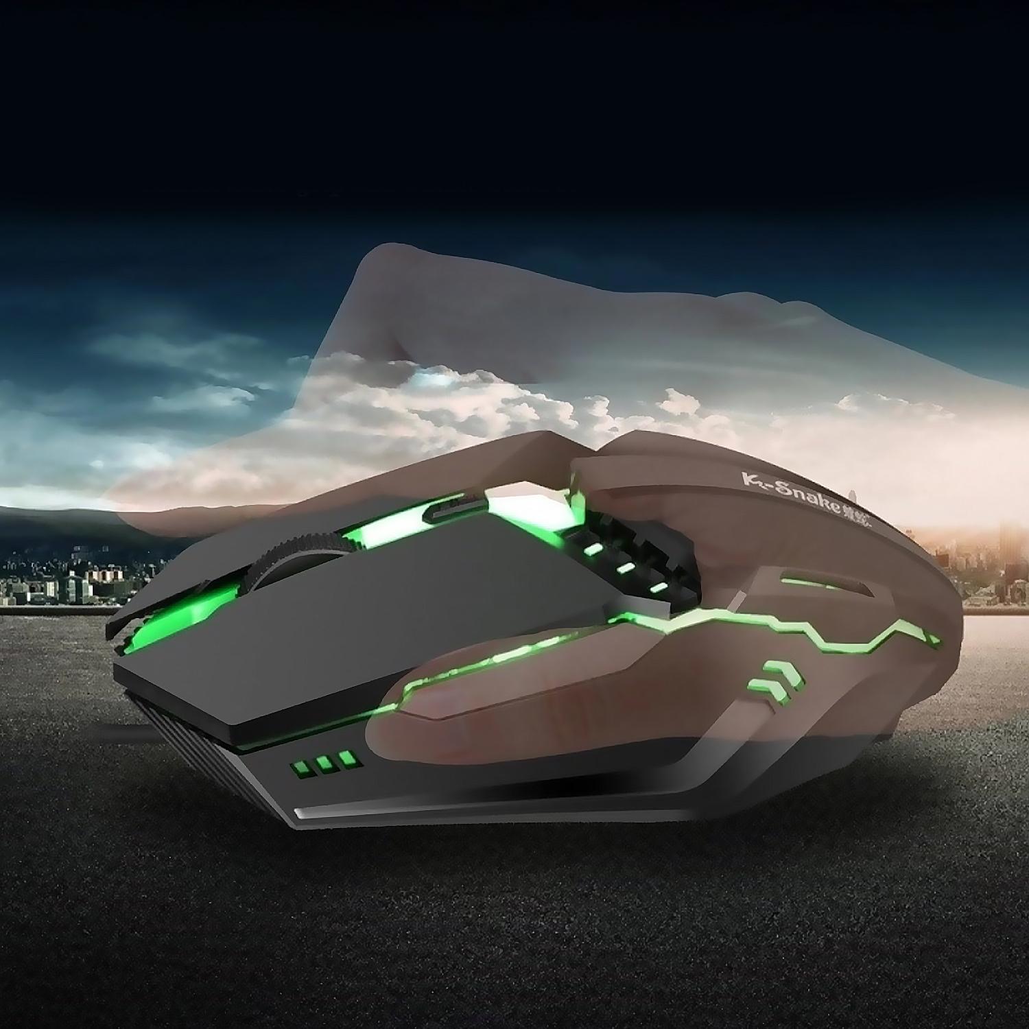 Mouse da gioco M11 con luci LED RGB. 800, 1200 e 1600 dpi.