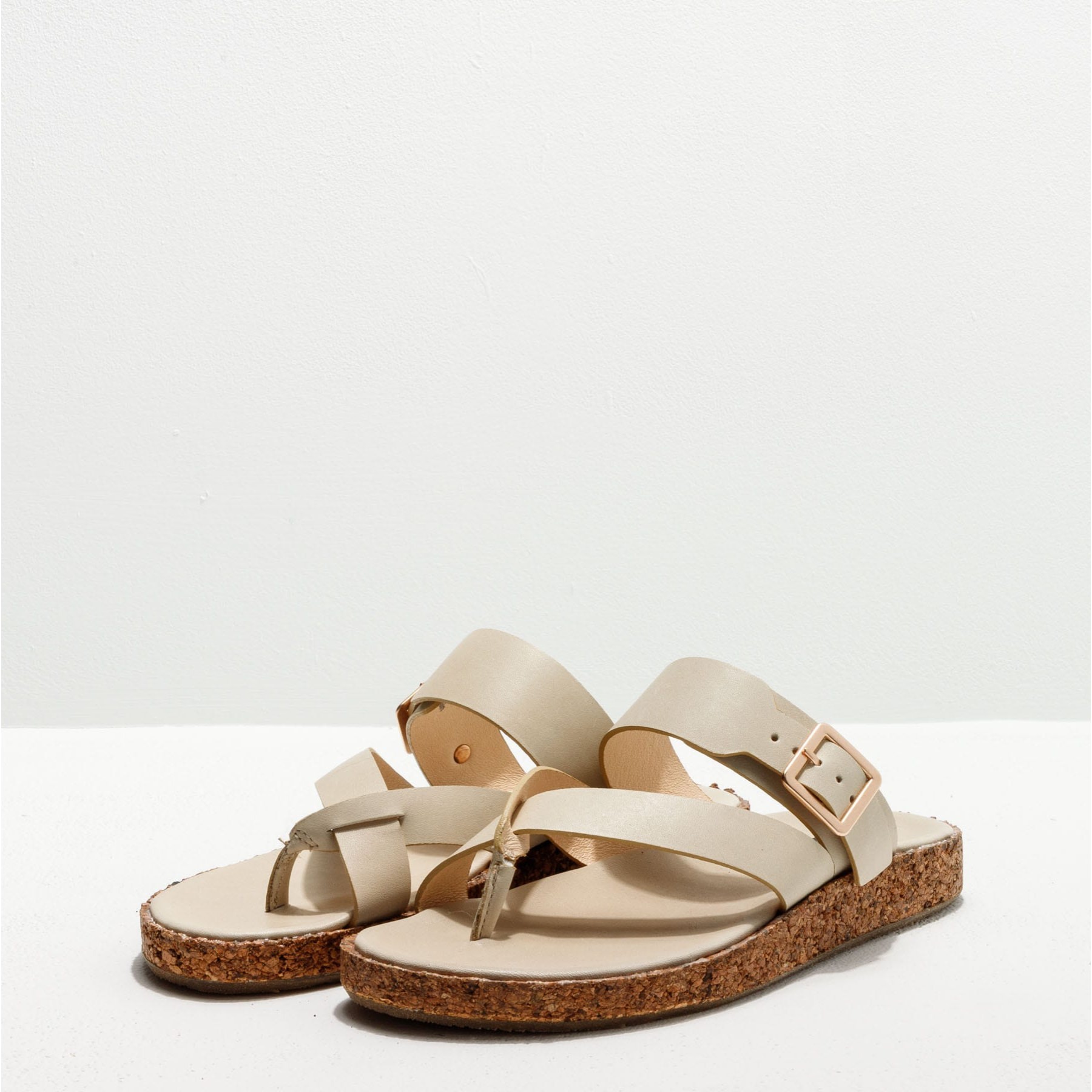 Sandalias S3214 RESTORED SKIN CREAM / TARDANA color Cream