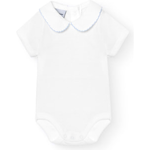 Body bebé manga corta cuello piqué