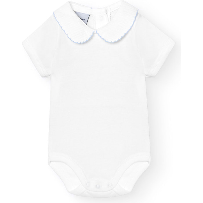 Body bebé manga corta cuello piqué