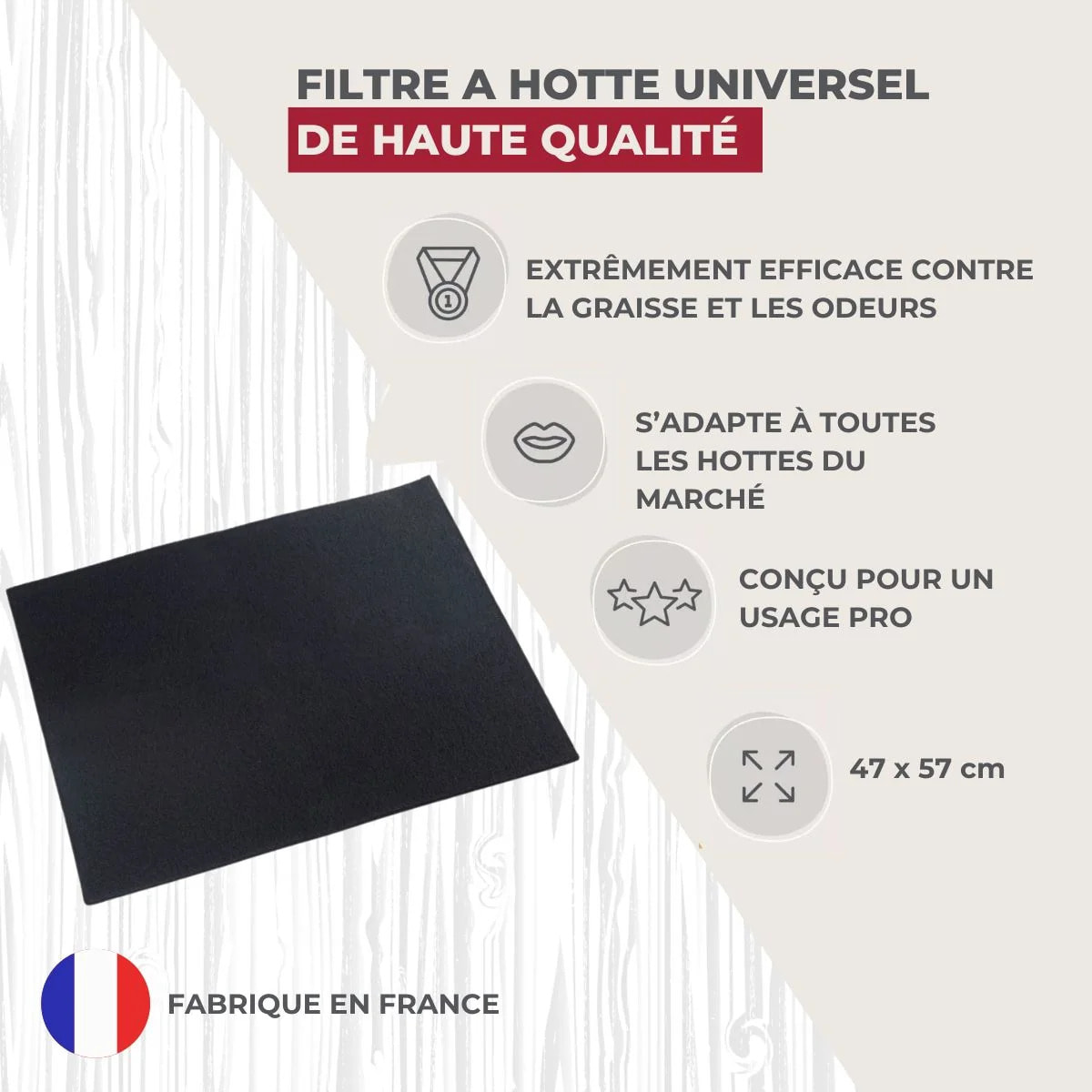 Filtre hotte Fackelmann 47 x 57 cm Accessoires hotte et friture