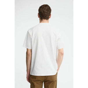 Camiseta blanca de corte holgado con parche Polo Club