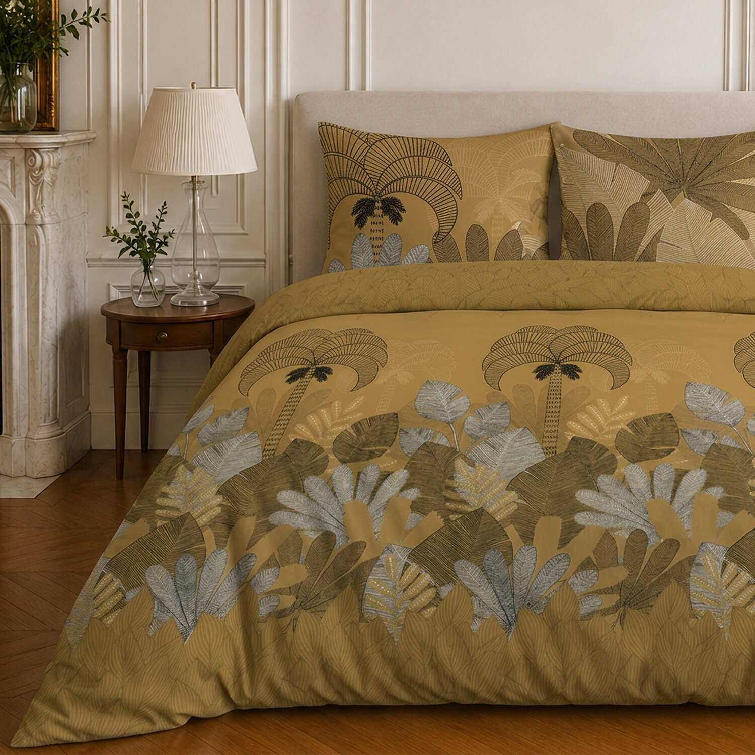 Parure housse de couette 100% microfibre motif tropical - THE PALM