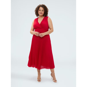 Fiorella Rubino - Vestido Dream en georgette plisado - Rojo