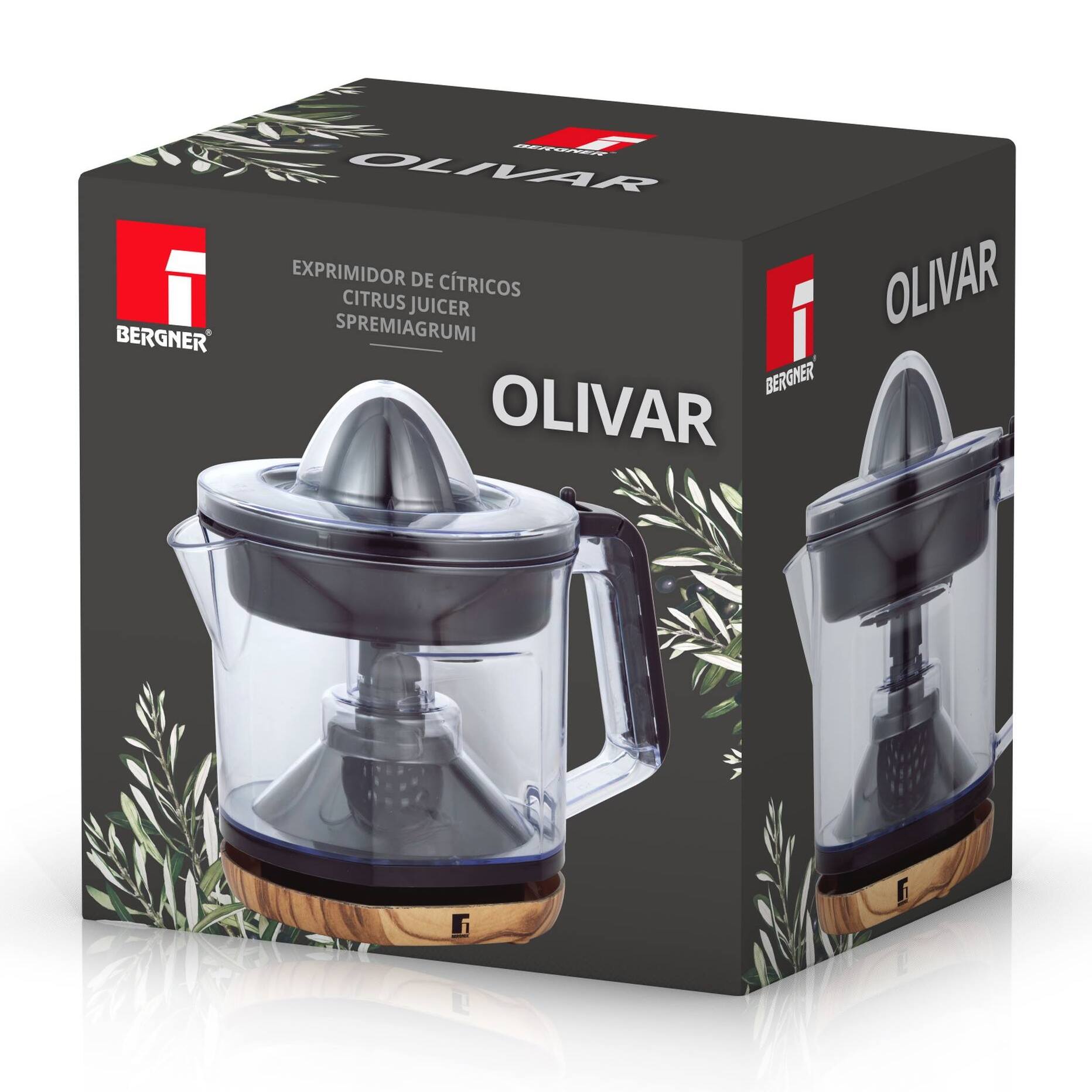 Bergner Olivar Exprimidor de cítricos 40W de 1L con función reversible