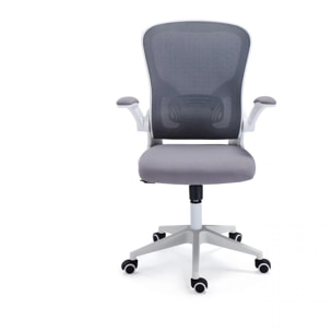 Silla de oficina Lexi Blanco - Tejido transpirable Gris