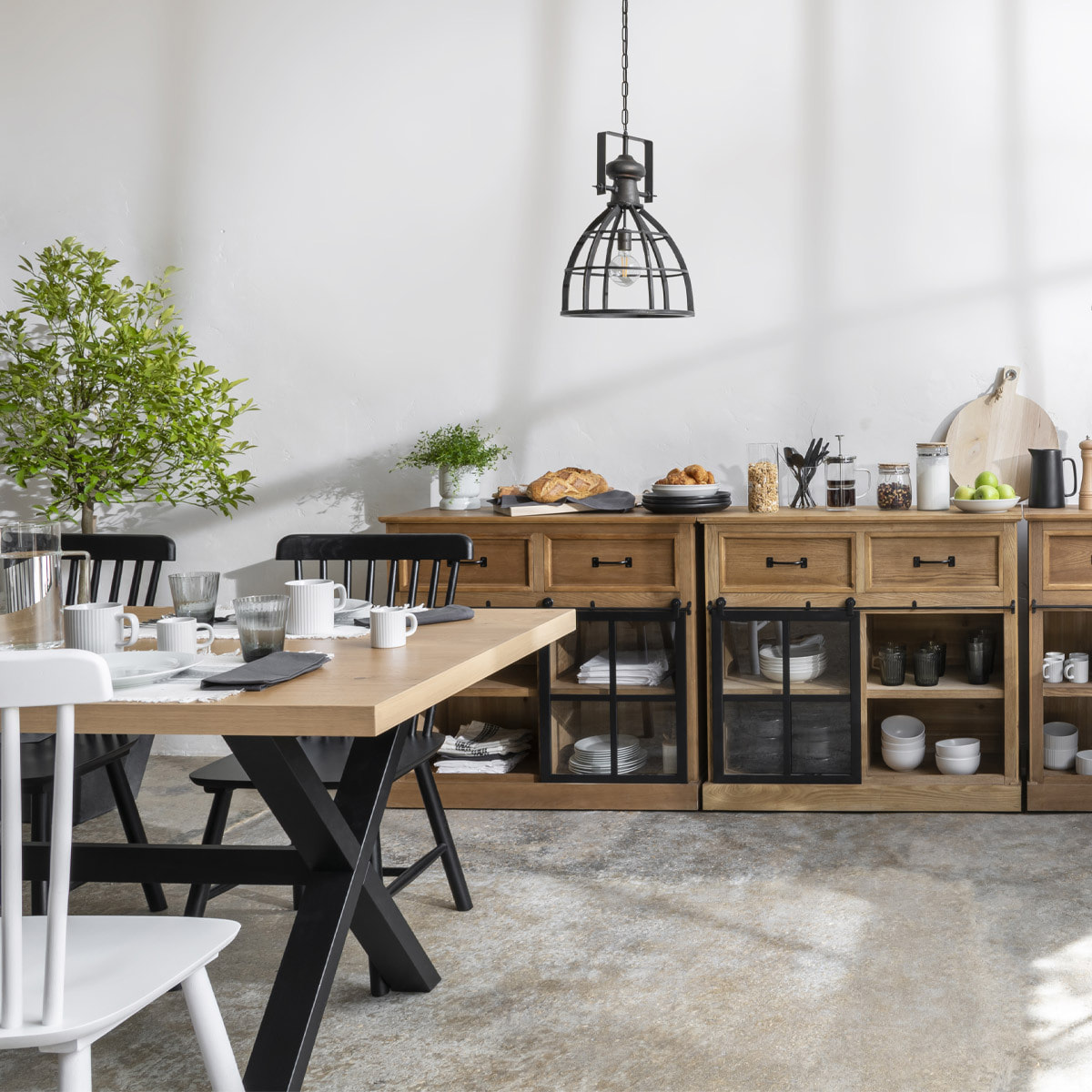 Suspension "Niko" noire - métal D40 cm