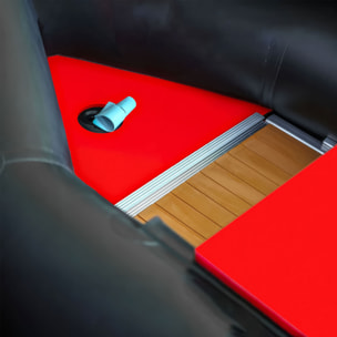 Turner 420 - Gommone Tender Gonfiabile 4,2m per 5+1 Persone con Remi e Accessori Fondo in Legno Sintetico Nero