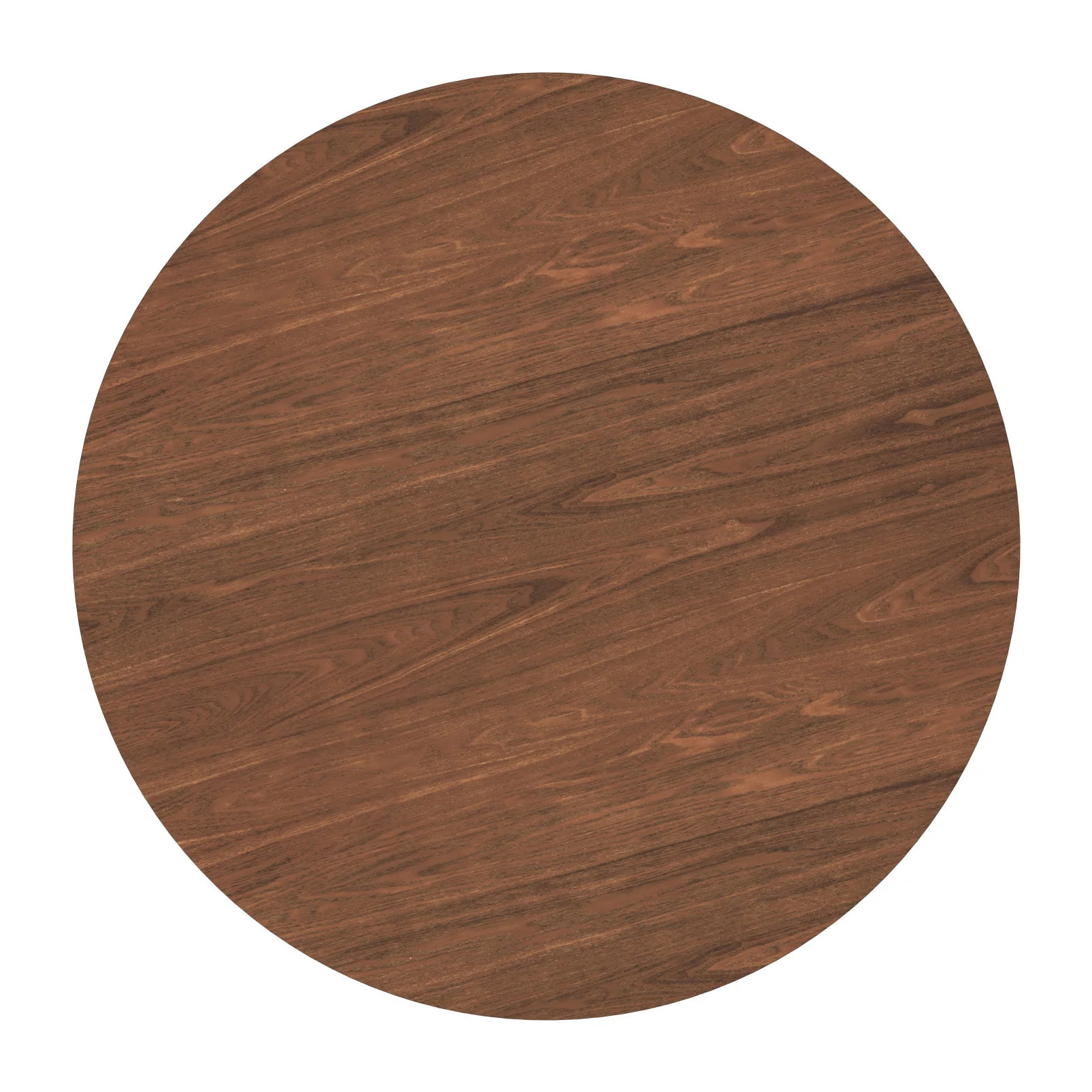 Table ronde 4 personnes en bois foncé D100 cm - Réno