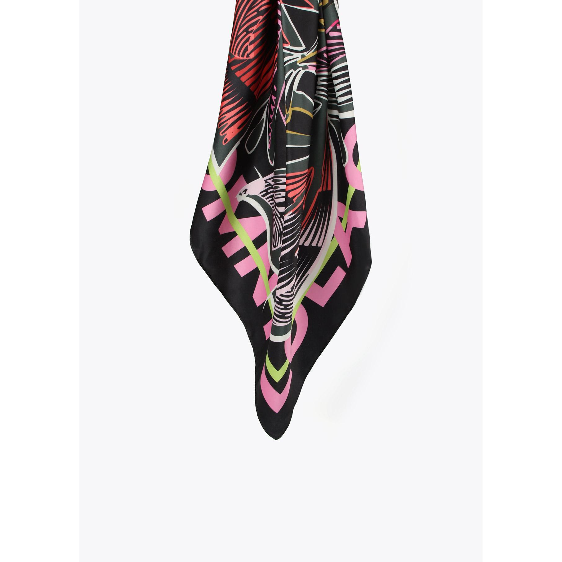 Foulard satinato foglie rigogliose