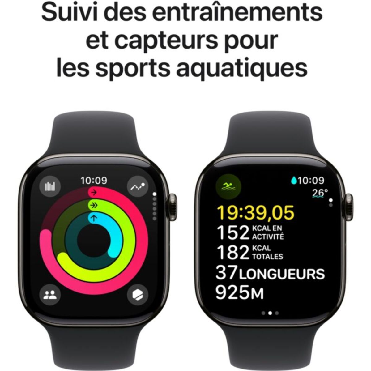 Montre connectée APPLE WATCH Serie 10 46mm Titane Ardoise M/L Cell