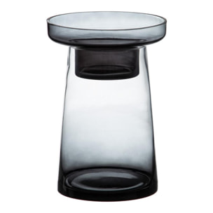 Portavelas cristal Holder - Negro - 23,5x16,5x16,5cm