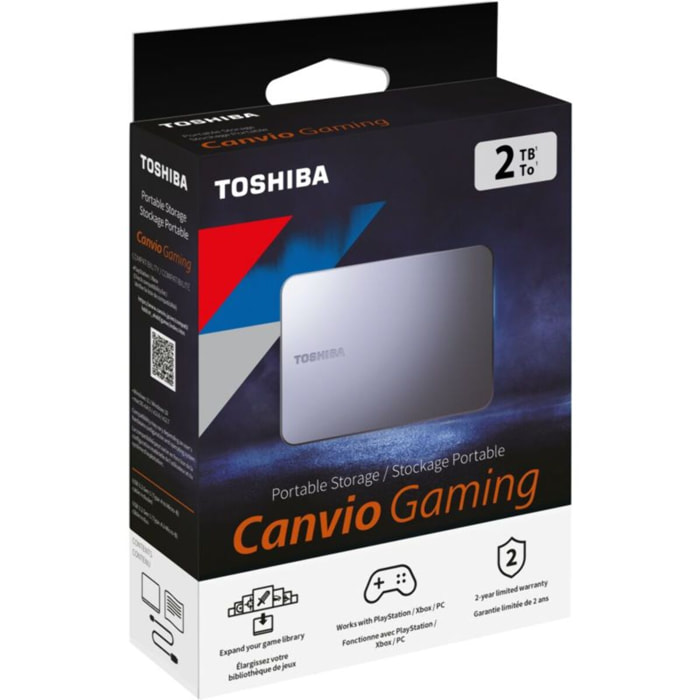 Disque dur externe TOSHIBA 2To Canvio Gaming Xbox PlaySation PC