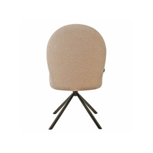Chaise rotative 180° en tissu bouclette - BÉRANGÈRE