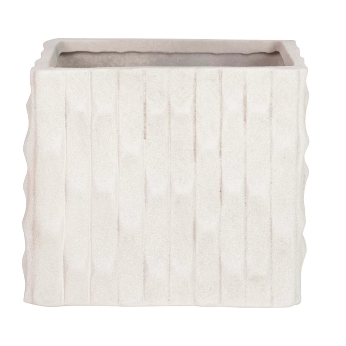 Macetero Ceramica Beige 24x24x20 Cm