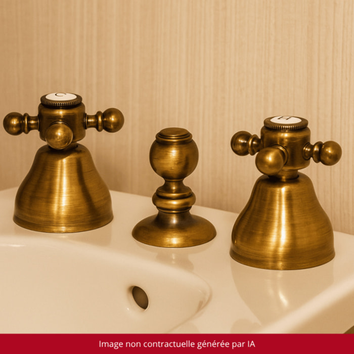 Mélangeur bidet 3 trous PAINI Tiffany Vieux Bronze