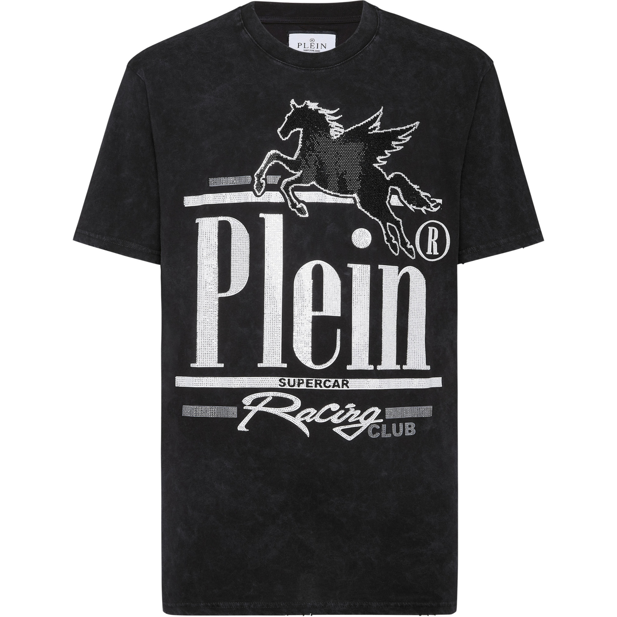 PHILIPP PLEIN Camiseta de cuello redondo y manga corta RACING