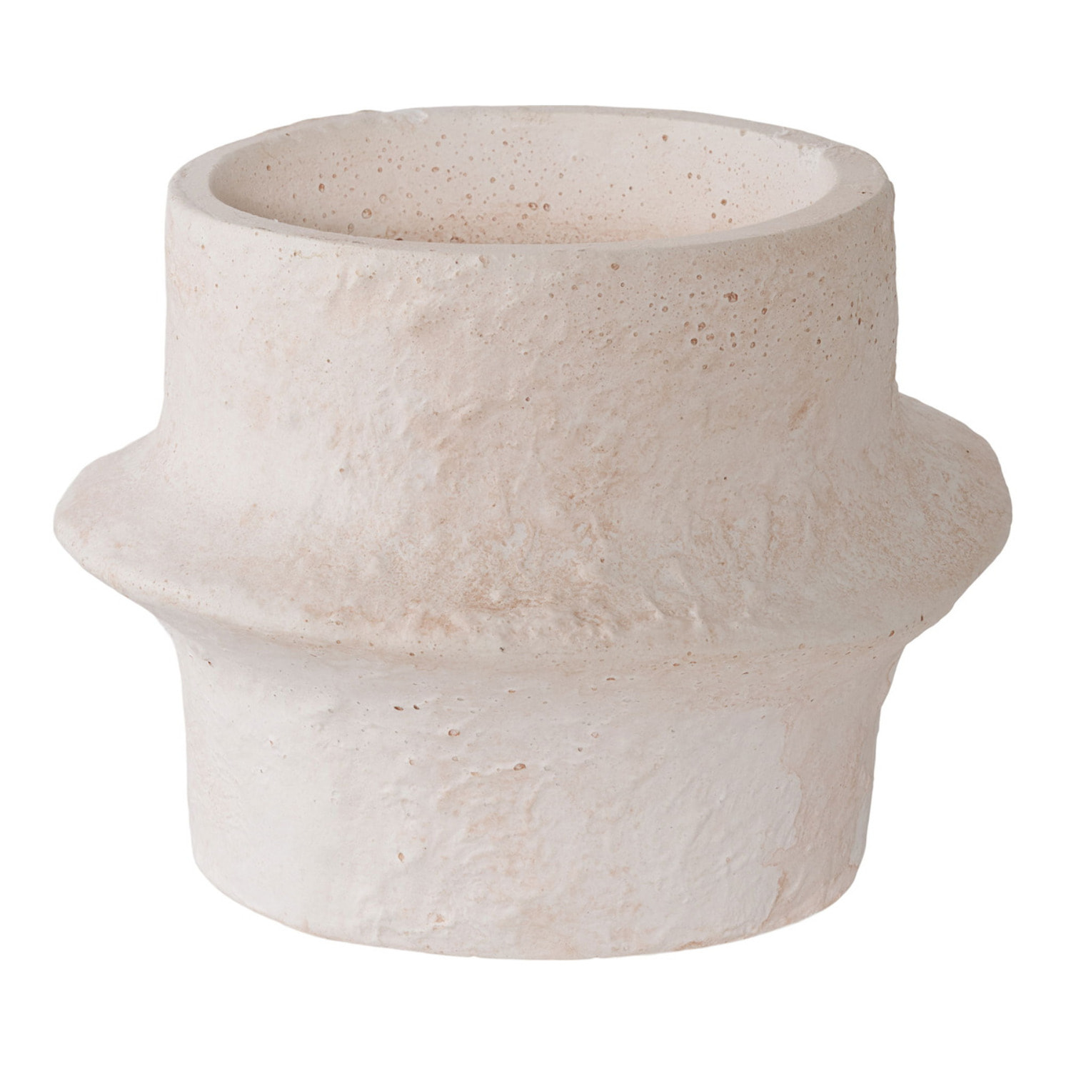 Set 2 portacandele in cemento bianco Vikasa Home