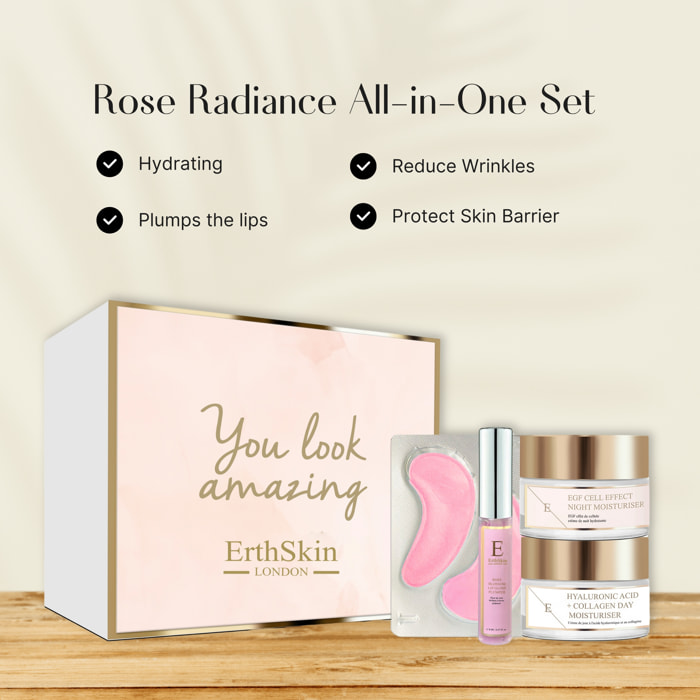 Set completo para el cuidado de la piel Rose Glow