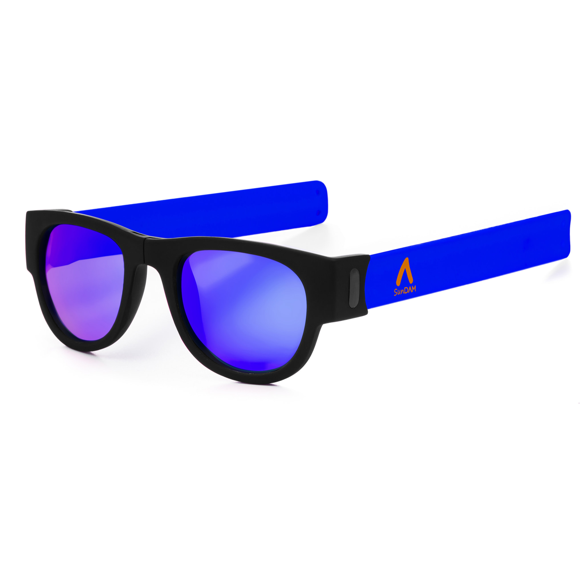 Occhiali da sole sportivi con lenti a specchio pieghevoli e arrotolabili UV400