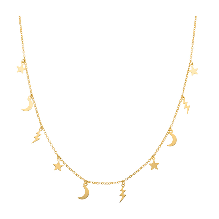 Collar acabado en oro amarillo de 18K