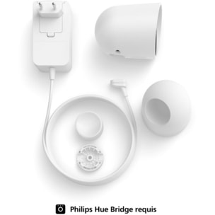 Caméra de surveillance PHILIPS HUE SECURE avec support bureau blanche