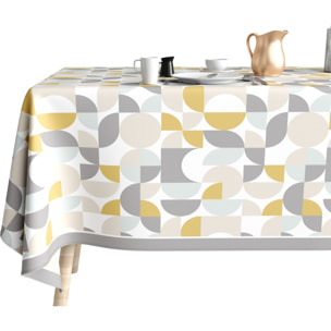 Nappe imprimée Coton Anti Tache Skandina Jaune