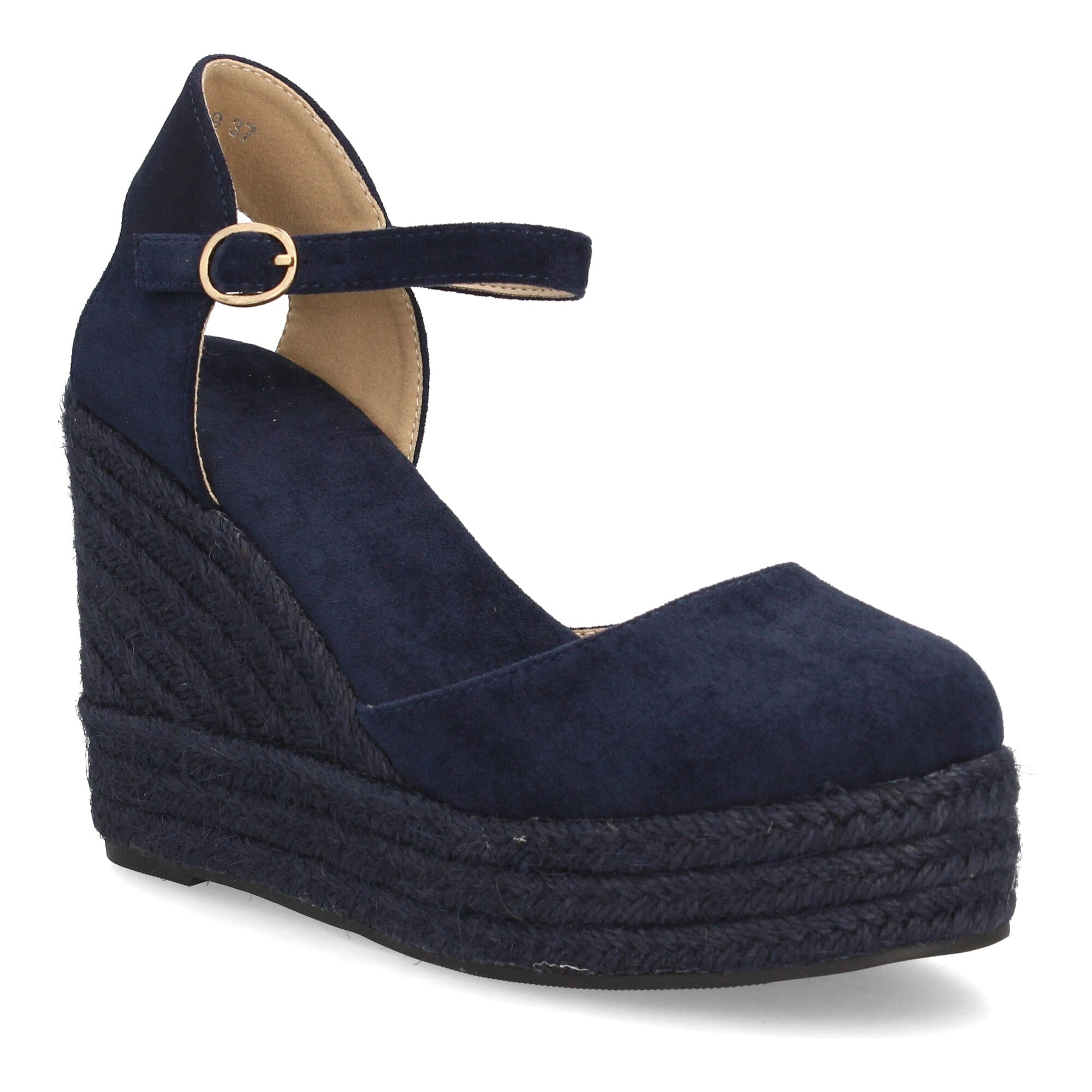 Alpargata cuña mujer talón cerrado y pulsera tobillo