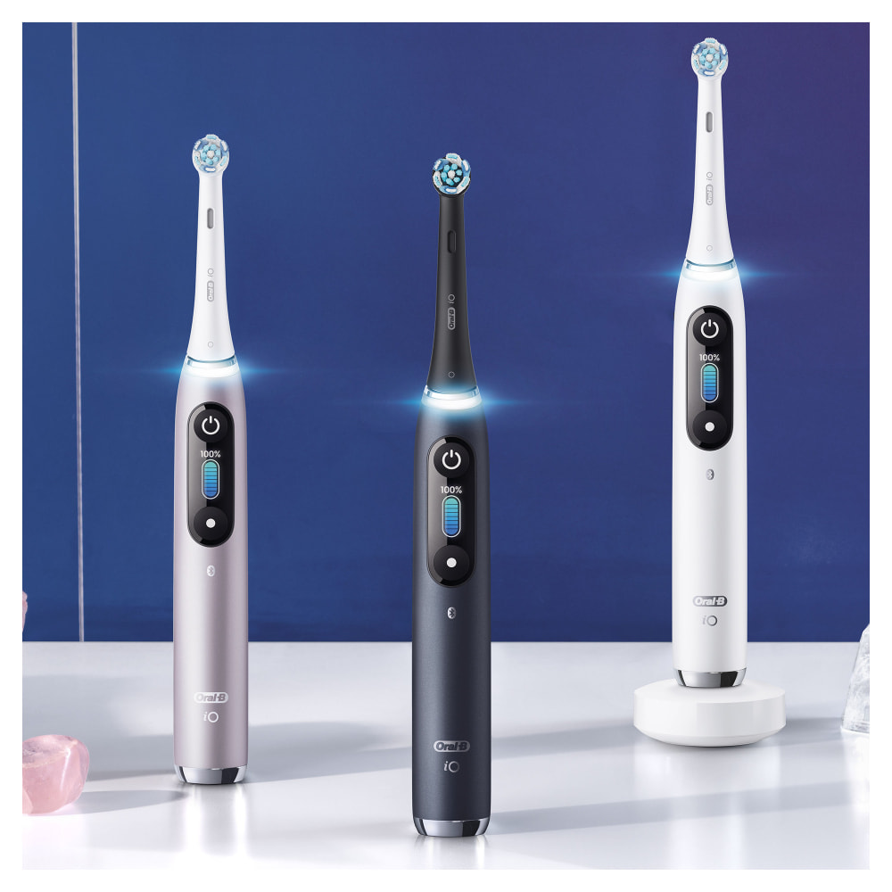 Oral-B iO 9 - Avec Etui de Voyage et Porte Brossette - Rose Quartz - Brosse À Dents Électrique