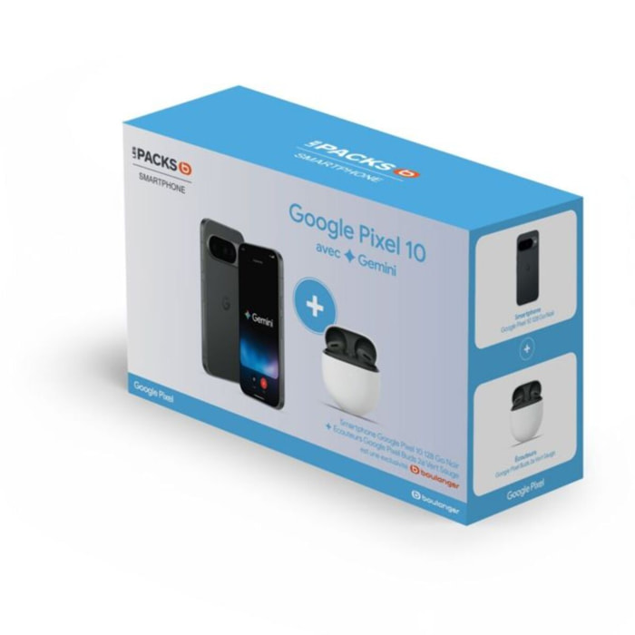 Smartphone GOOGLE Pack Pixel 10 Noir 128Go 5G+Pixel Buds2a