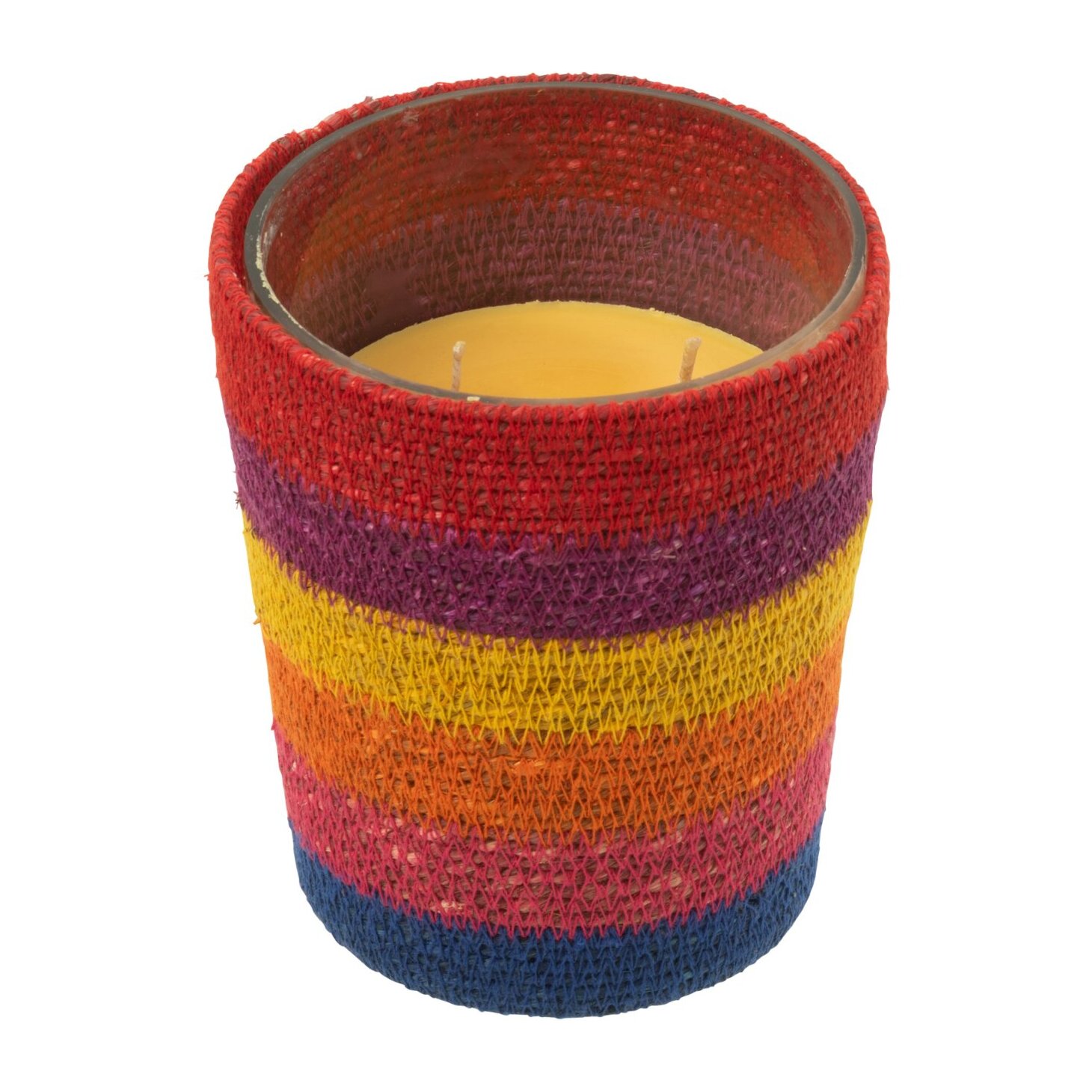 J-Line bougie parfumée Panier - Woody Aurora - verre - mix - medium - 55H