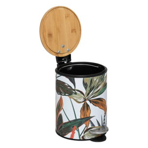 Poubelle métal soft close 3L "Palawan" multicolore